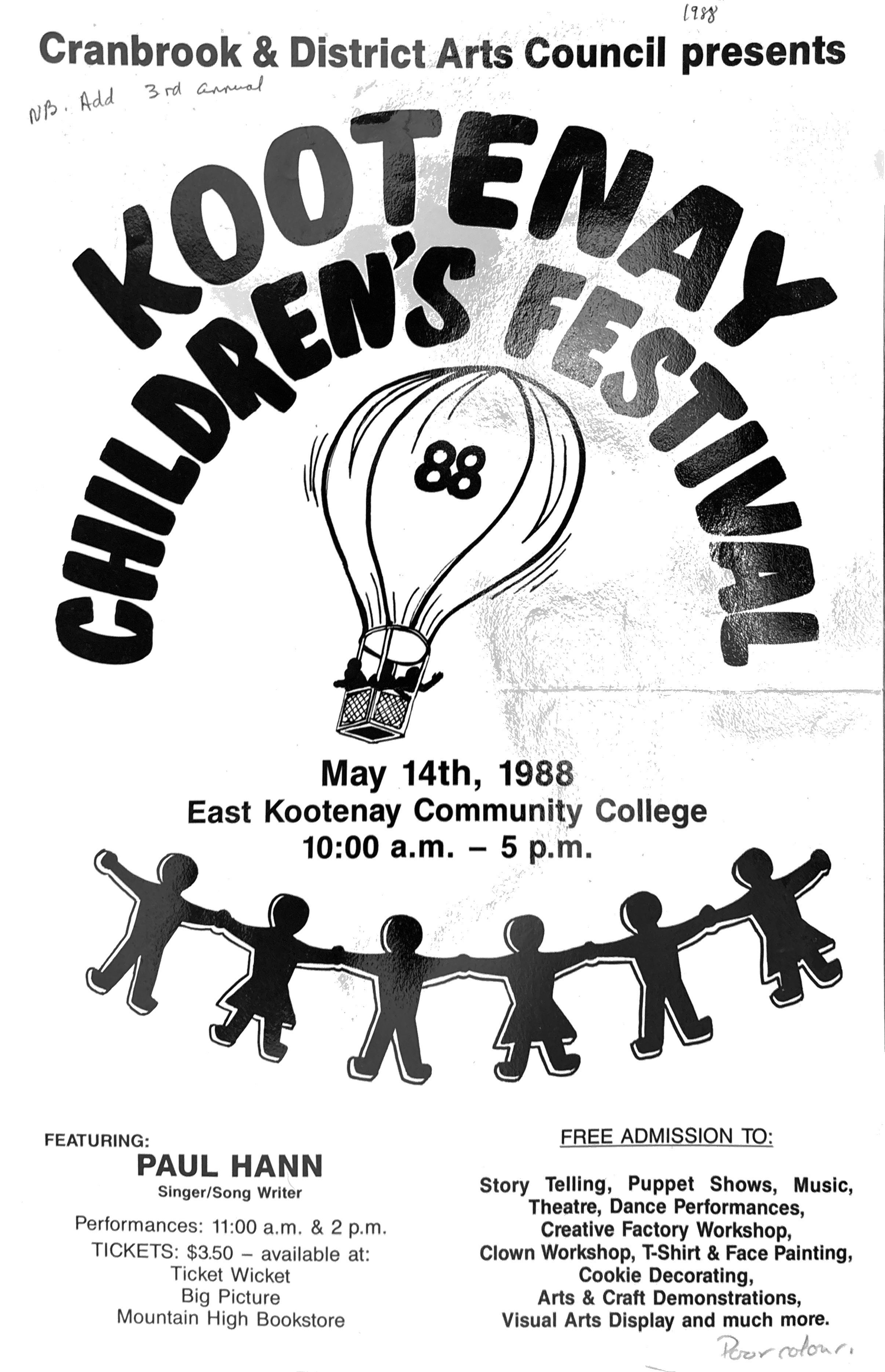 Kootenay Children’s Festival poster, -198