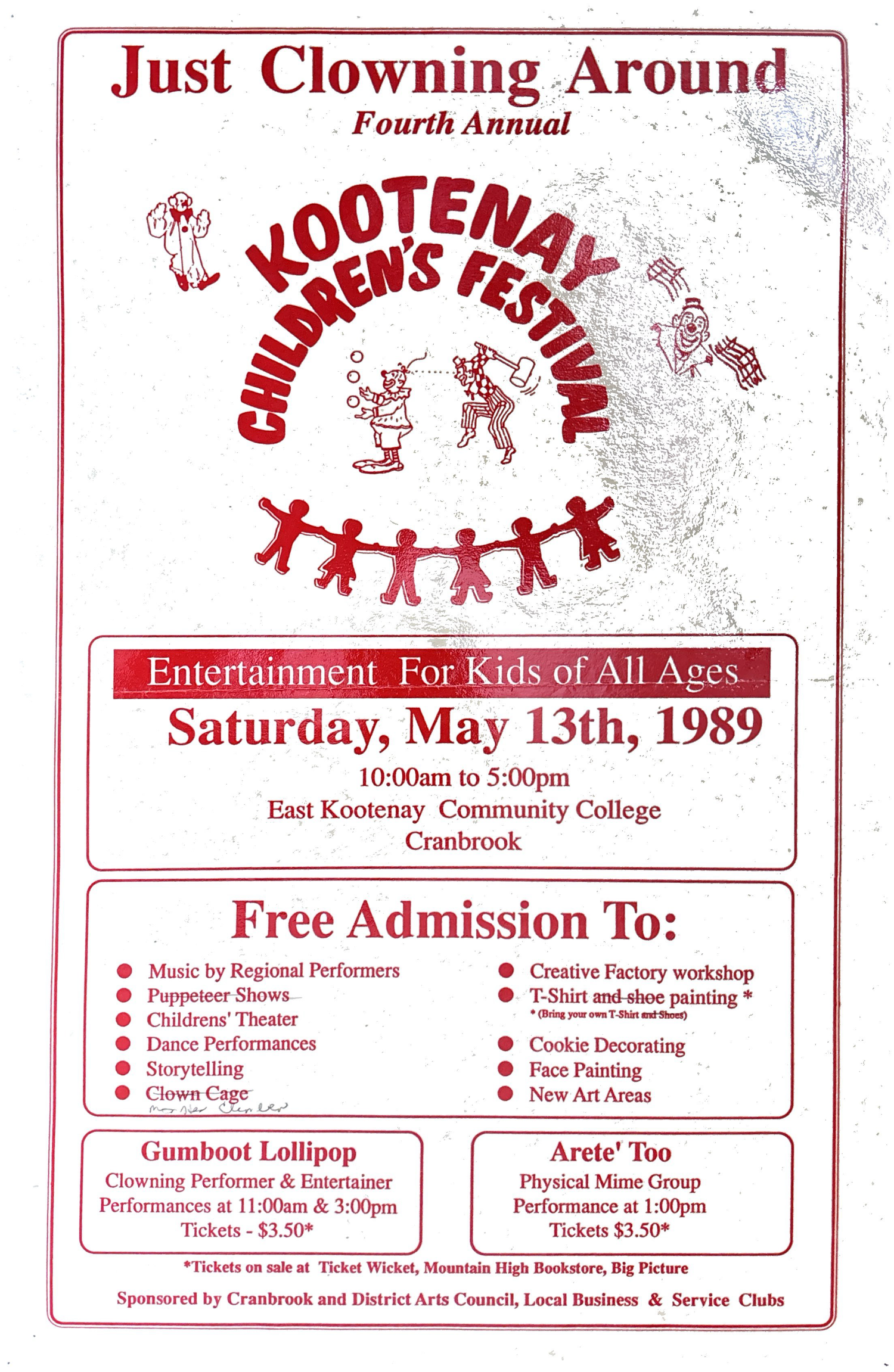 Kootenay Children’s Festival poster, -198