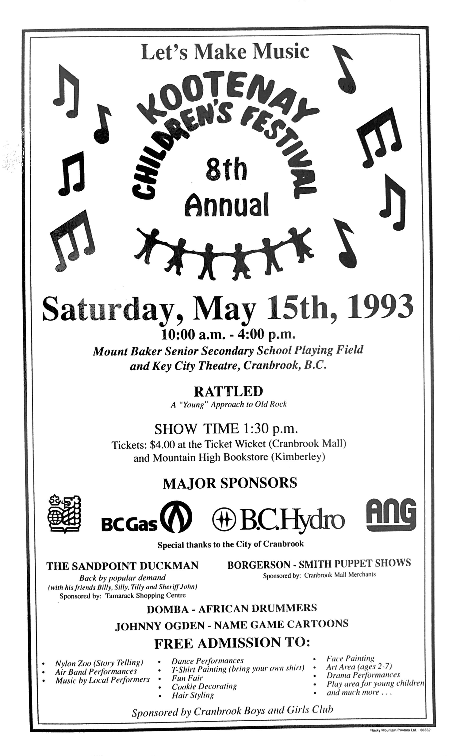 Kootenay Children’s Festival poster, -199