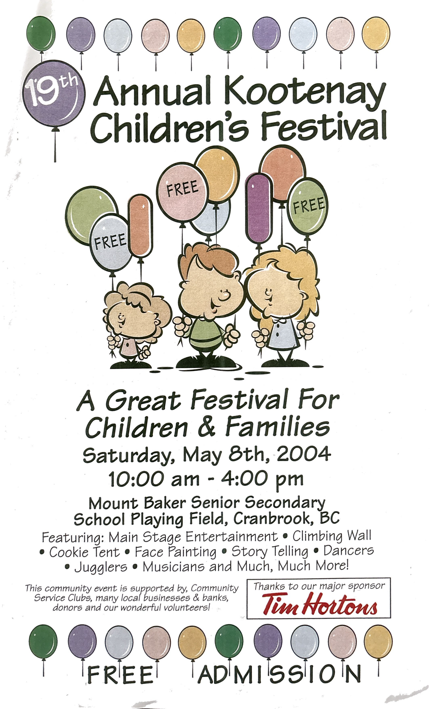 Kootenay Children’s Festival poster, -200