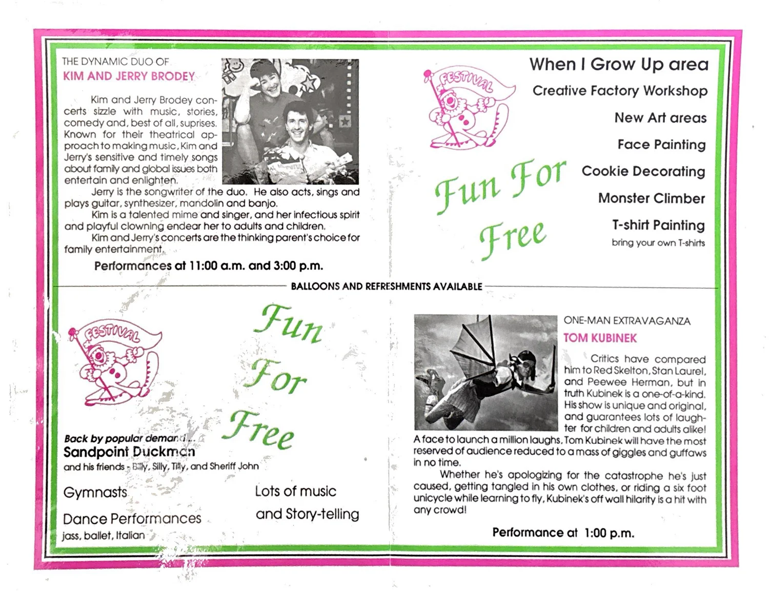 Kootenay Children&rsquo;s Festival, 1990