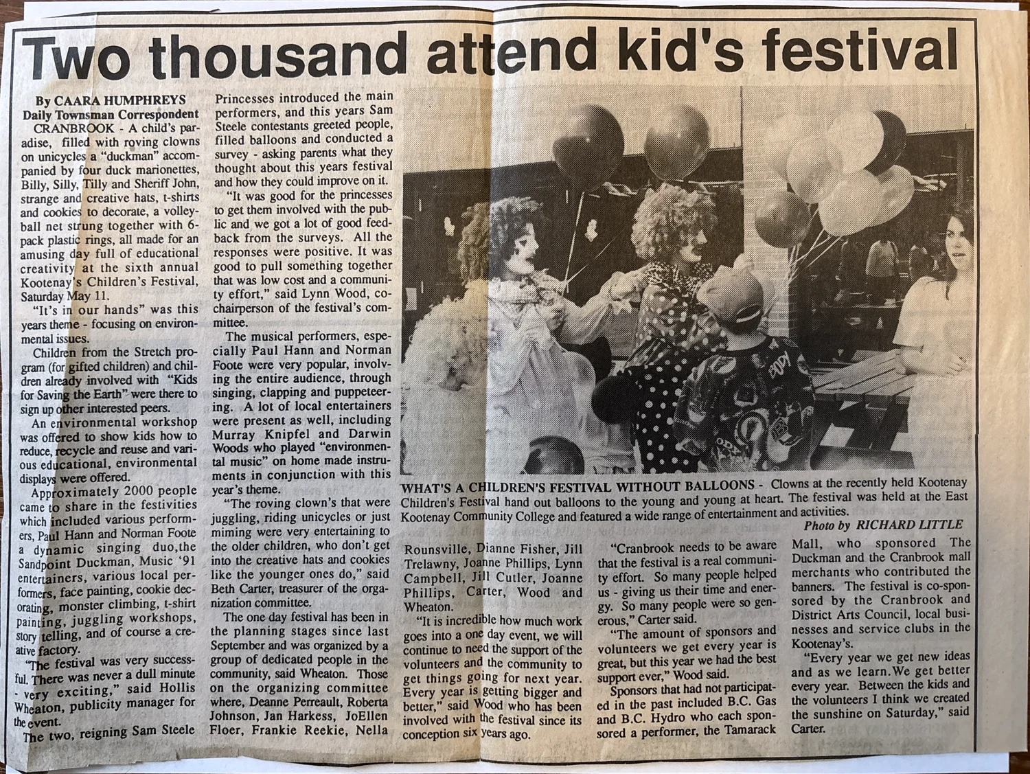 Kootenay Children&rsquo;s Festival, 1991