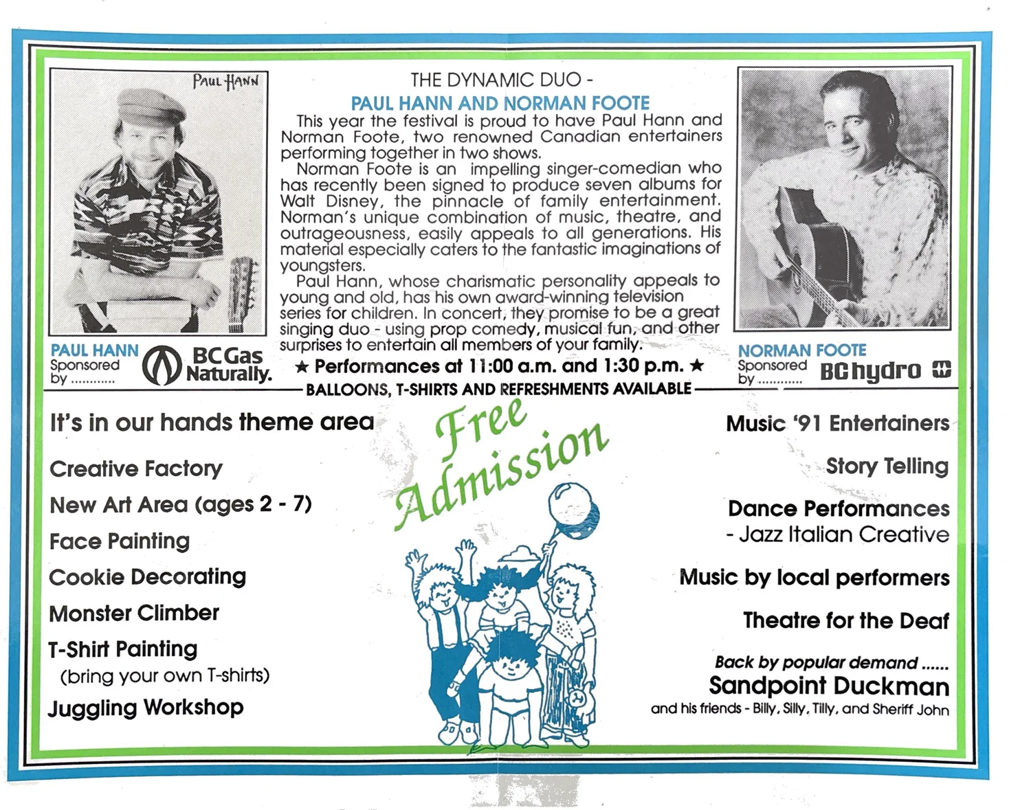 Kootenay Children&rsquo;s Festival, 1991