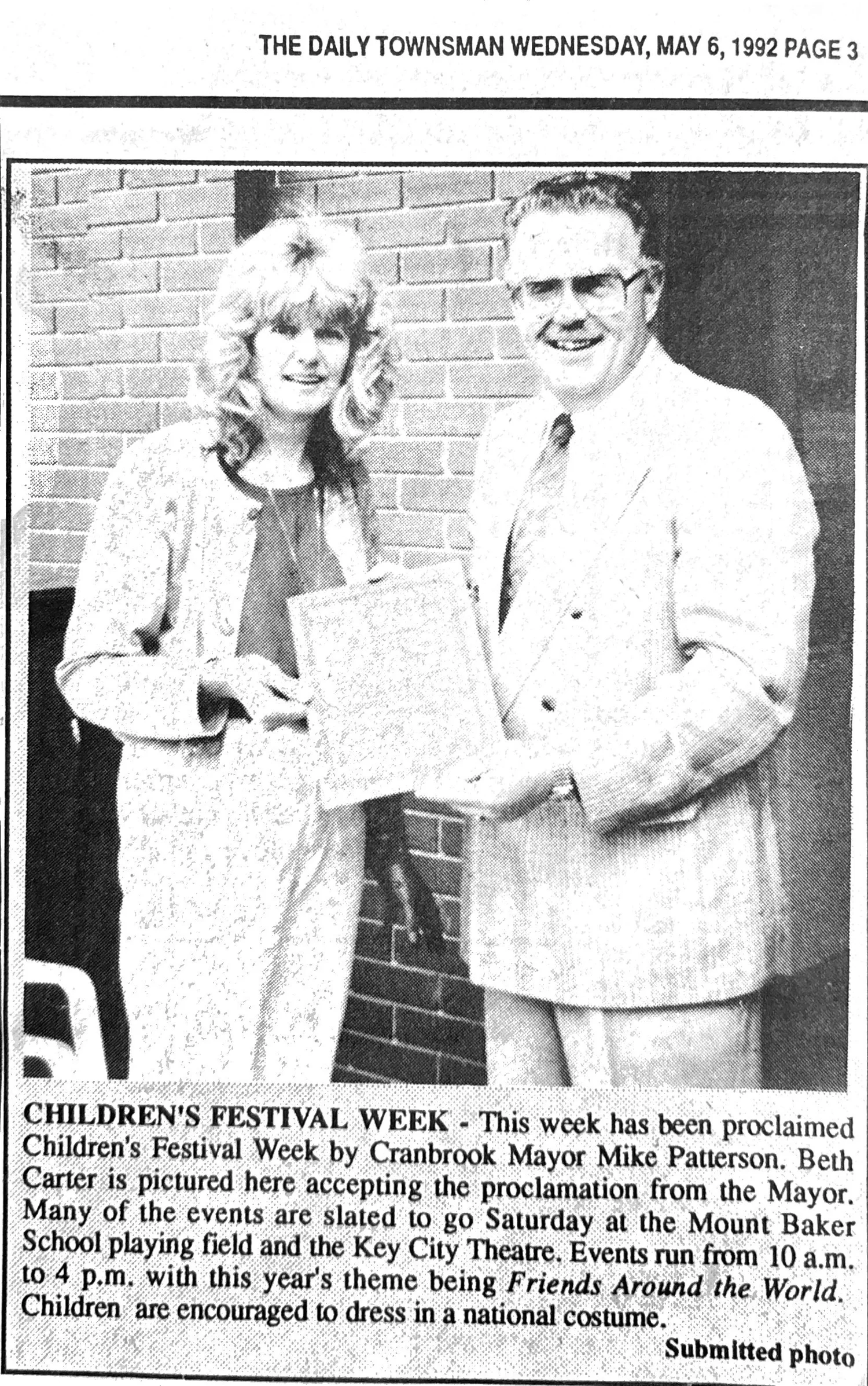 Kootenay Children&rsquo;s Festival, 1992