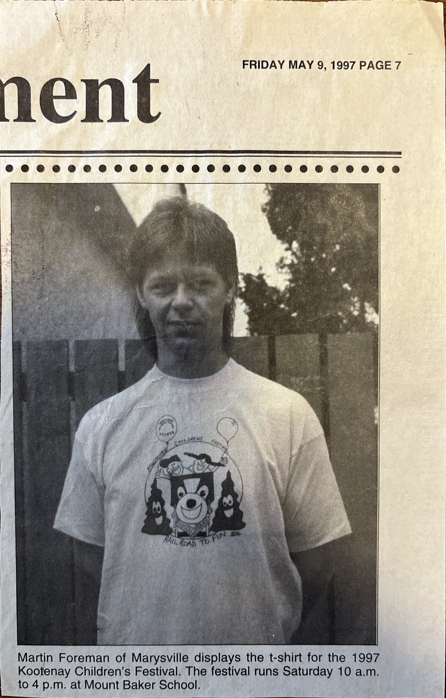Kootenay Children&rsquo;s Festival, 1997