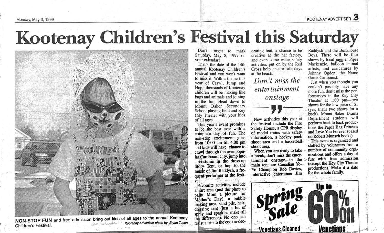 Kootenay Children&rsquo;s Festival, 1999