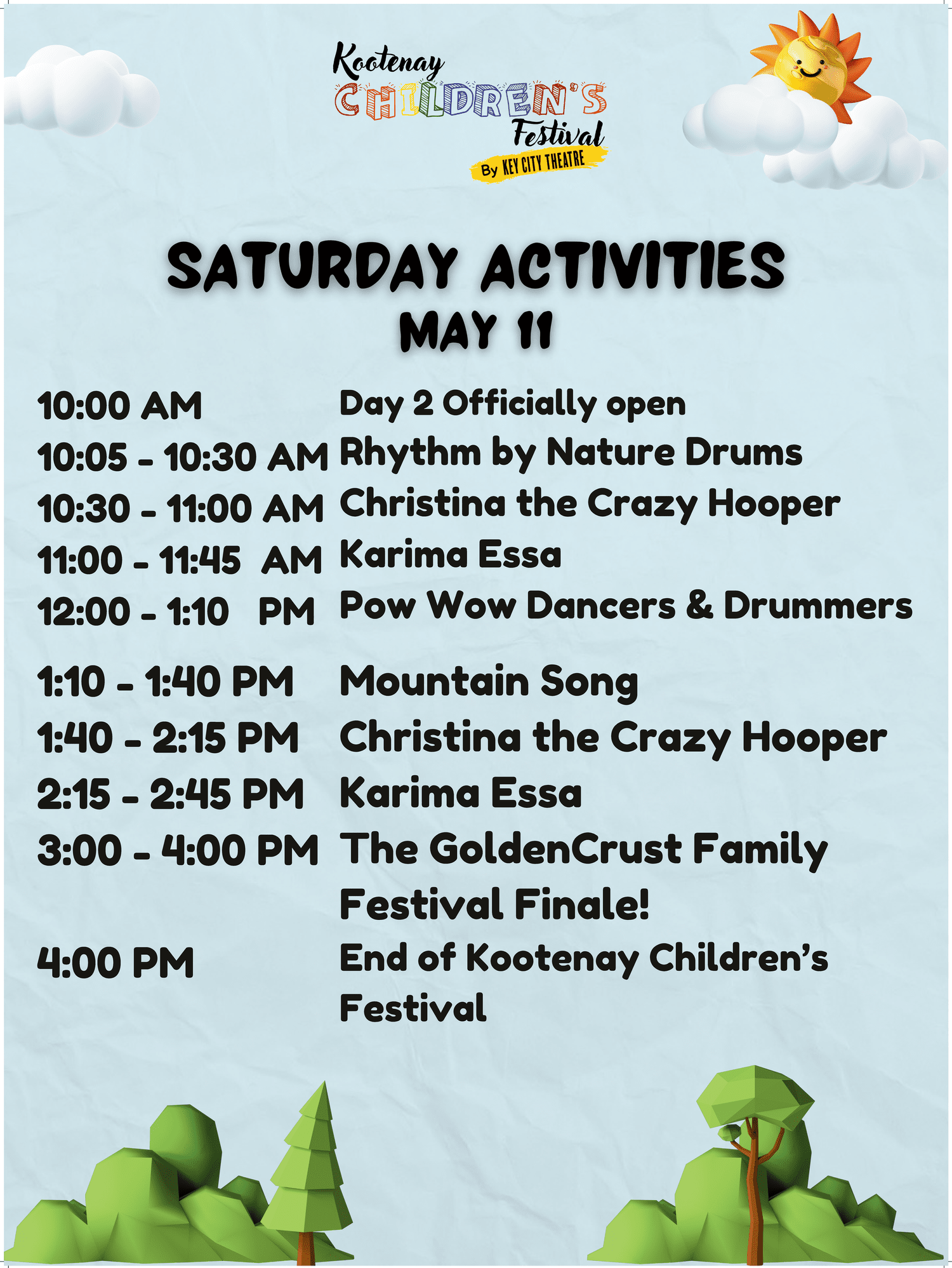 Kootenay Children&rsquo;s Festival, 2024