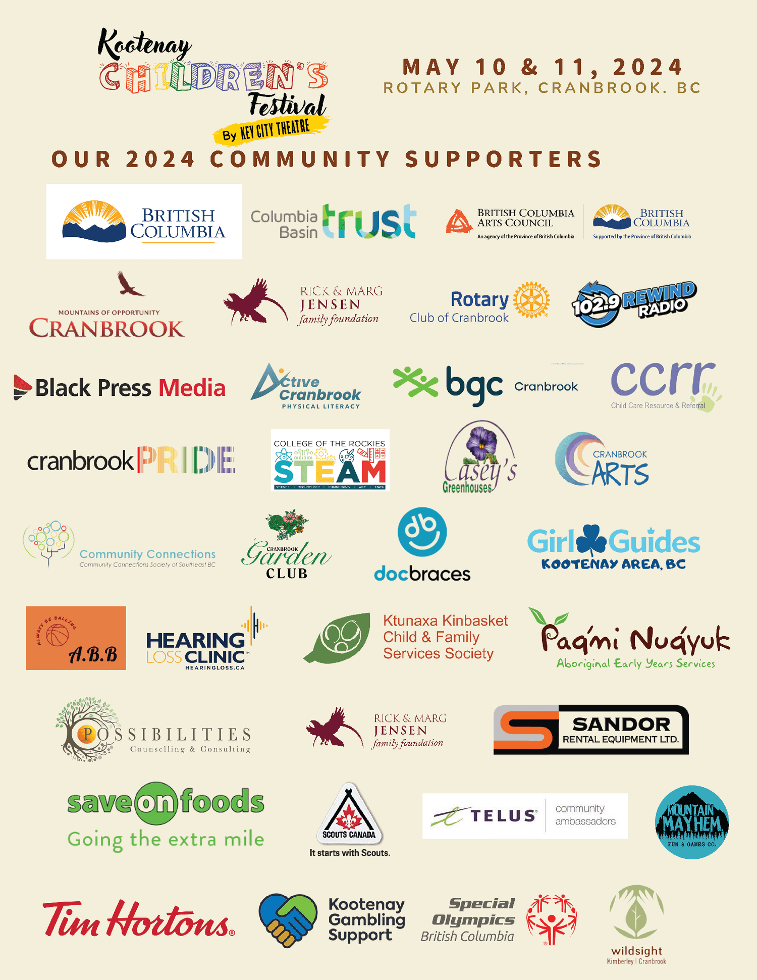 Kootenay Children&rsquo;s Festival, 2024