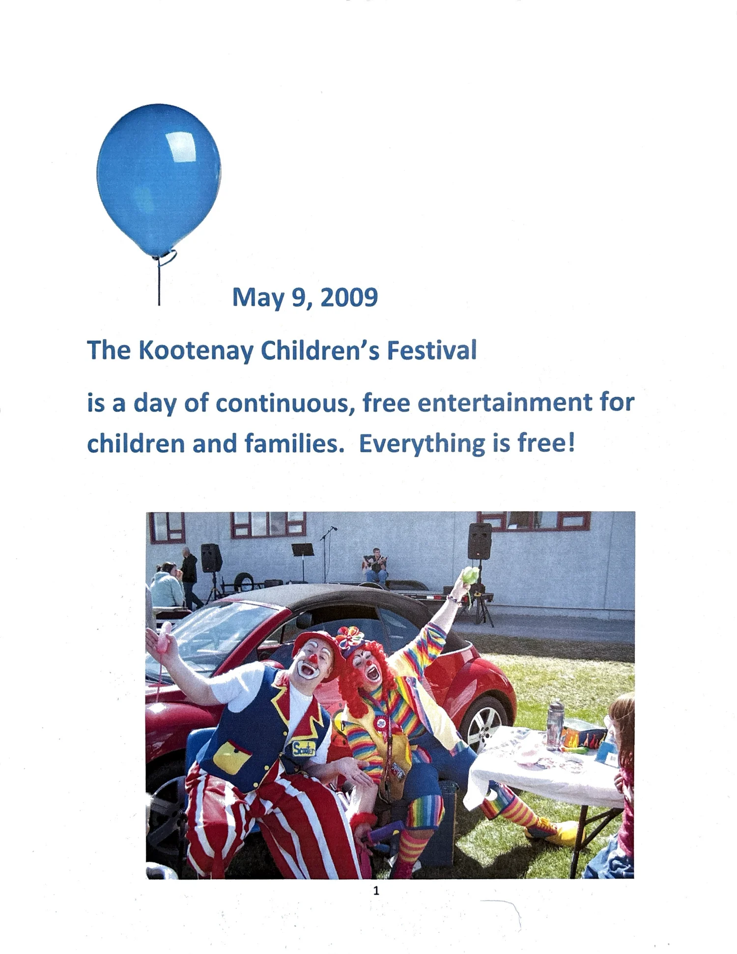 Kootenay Children&rsquo;s Festival, 2009