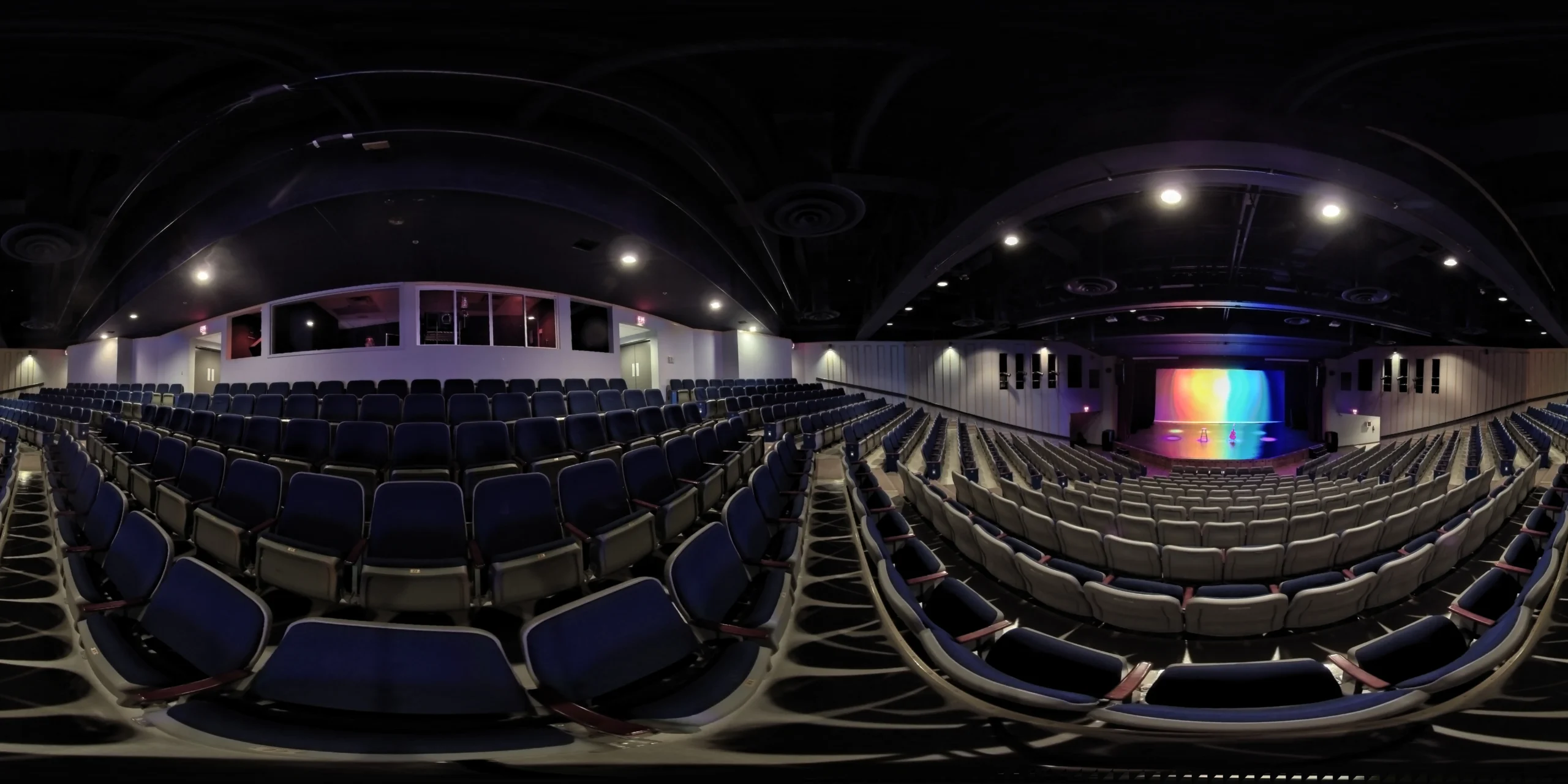 Panoramic interior view of Key City Theatre